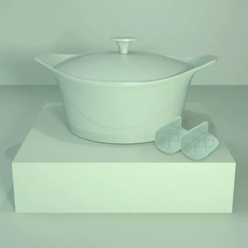 L'incroyable Cocotte Cookut-COOKUT Bouton Poignée de couvercle en aluminium ovale pour L´incroyable Cocotte - Vert Sauge