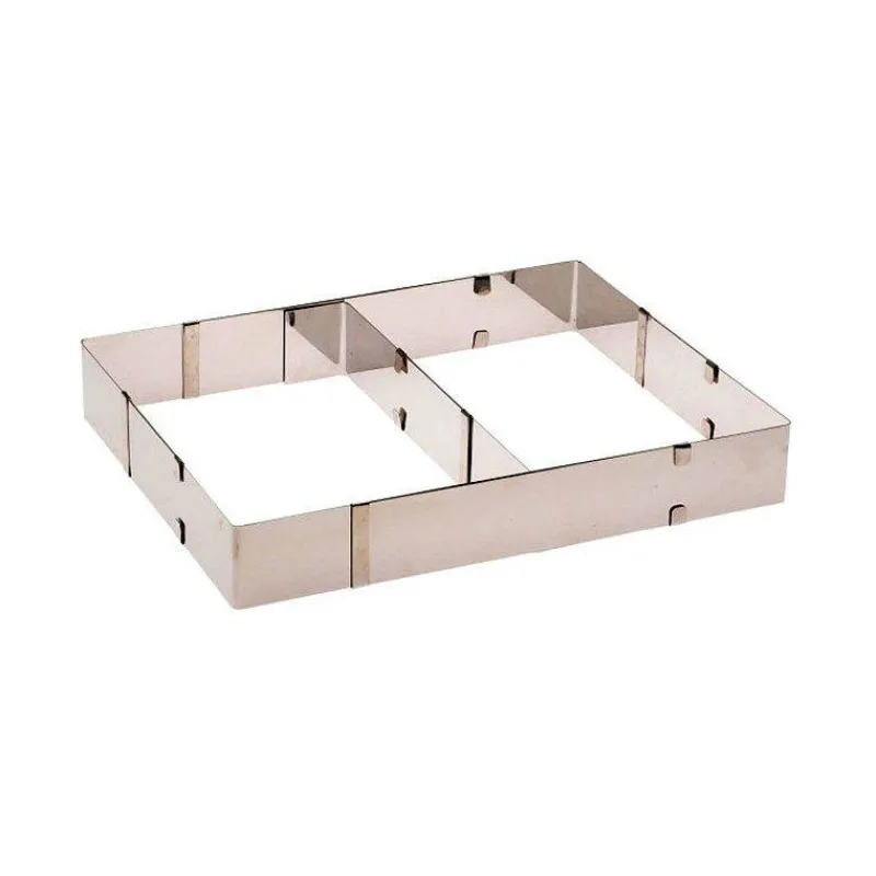 Cercles Et Cadres Extensibles-KUCHENPROFI Cadre Patisserie Rectangulaire Extensible Inox avec séparation Küchenprofi