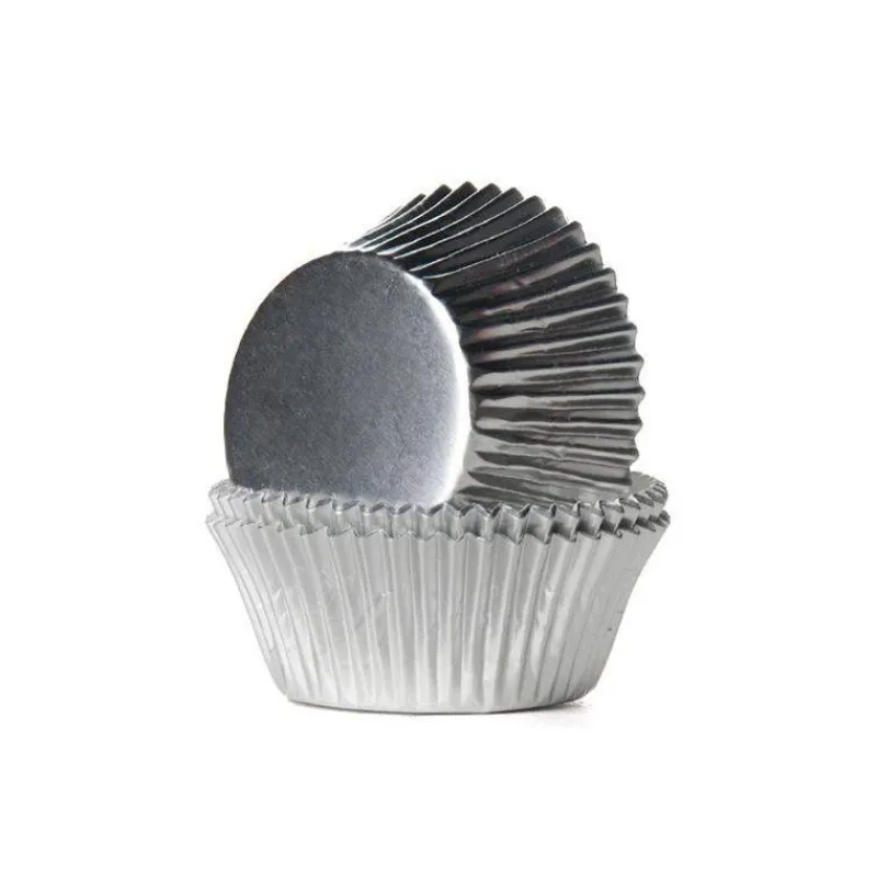 Fonds Et Bases De Gâteaux-Decora Caissettes Argent Bouchées Chocolat 27 x 17 Argent