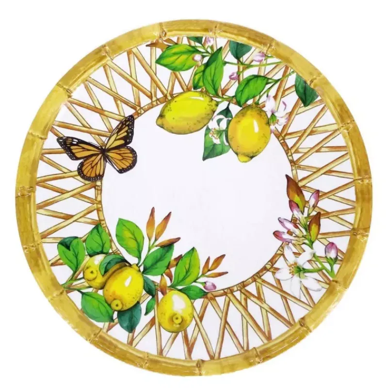 Vaisselle Incassable-Les Jardins de la Comtesse CAPRI assiette dessert en mélamine D23 cm