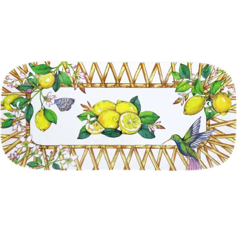 Vaisselle Incassable-Les Jardins de la Comtesse CAPRI plat long en mélamine 37,5x17 cm