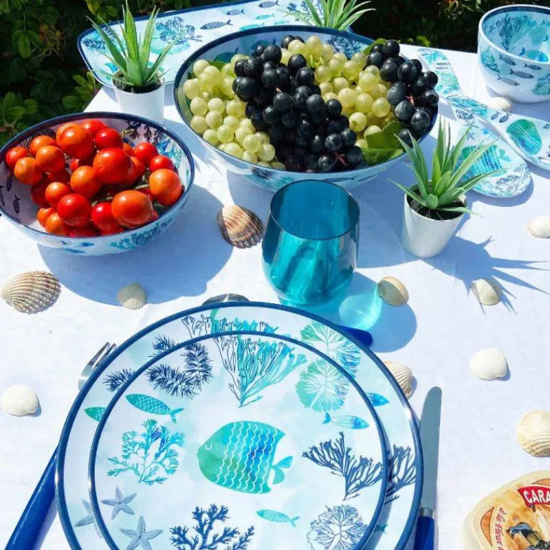 Vaisselle Incassable | Assiettes À Desserts-Les Jardins de la Comtesse CARAIBES Assiette à dessert Mélamine D21.5 SC