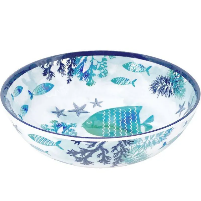 Vaisselle Incassable | Assiettes Creuses-Les Jardins de la Comtesse CARAIBES Assiette Creuse Petit Saladier Mélamine D19 SC