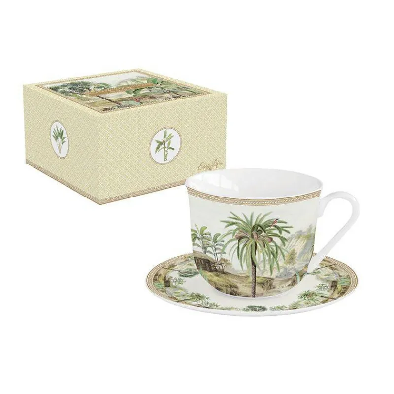 Tasses-Easy Life CEYLON Tasse et Soucoupe Déjeuner Porcelaine en Coffret cadeau SC