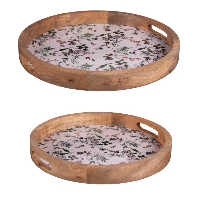 Plateaux Bois-TABLE PASSION CHAMPETRE Plateaux en Bois de manguier et Résine D35