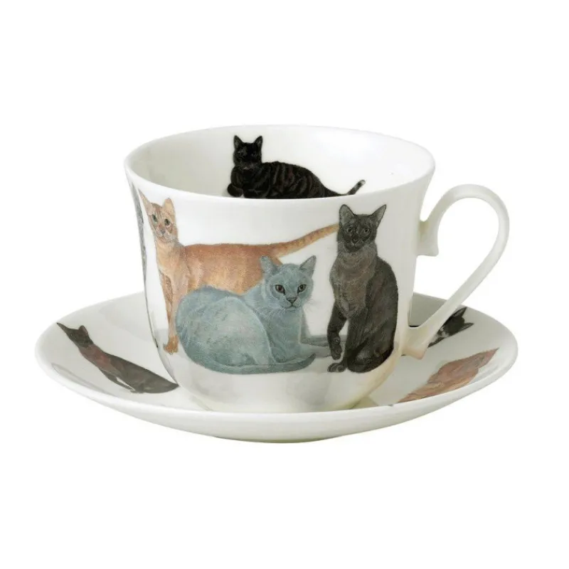 Tasses-La Casserolerie CHATS Tasse Déjeuner Thé Café en Porcelaine Fine