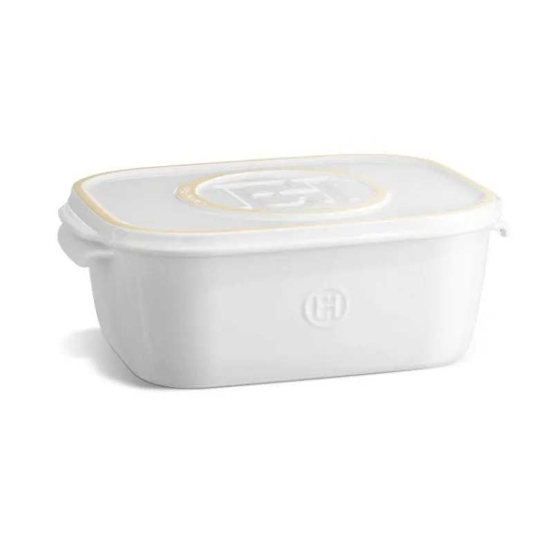 Boites À Fromage | Plats À Fromage-Emile HENRY Cheese Box Boîte à fromage rectangulaire avec plateau Céramique Blanc craie
