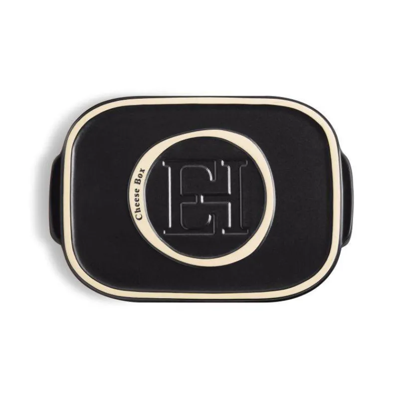 Boites À Fromage | Plats À Fromage-Emile HENRY Cheese Box Boîte à fromage rectangulaire avec plateau Céramique Noir Truffe Mat