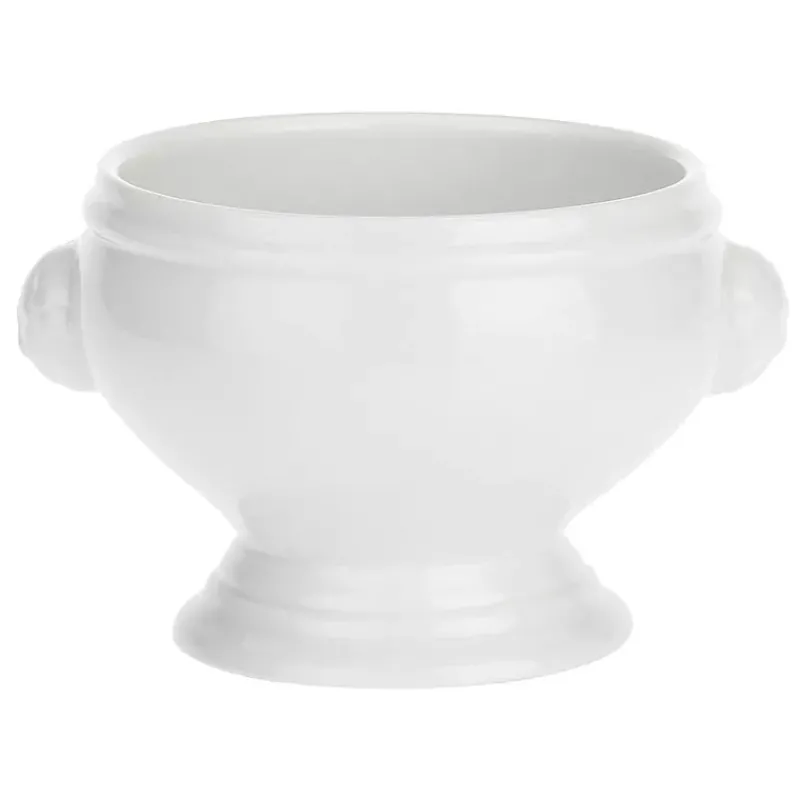 Bols-PORCELLANA BIANCA CHIMERA Bol à soupe tête de lion en  porcelaine D 11 cm