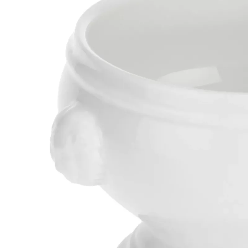 Bols-PORCELLANA BIANCA CHIMERA Bol à soupe tête de lion en  porcelaine D 11 cm