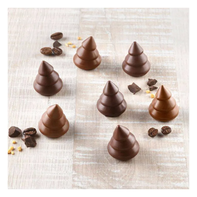 Moules Silikomart | Moules À Gâteaux Silicone-SilikoMart CHOCO TREES Moule Chocolat en silicone 3Design