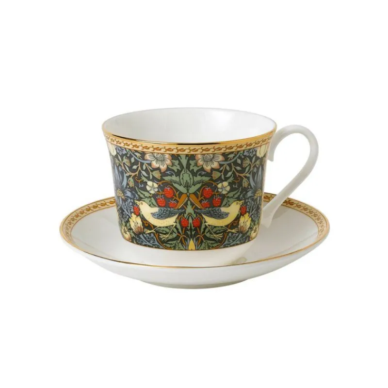 Tasses-La Casserolerie CLASSIQUE FRAISE Tasse Déjeuner Thé Café en Porcelaine Fine Bleu