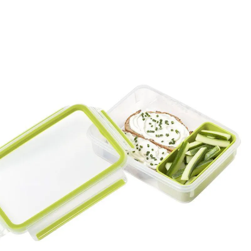 Lunch Box | Boites Et Saladiers-EMSA CLIP & Go Boite alimentaire rectangle Brunch Box 2 compartiments 1.2 L