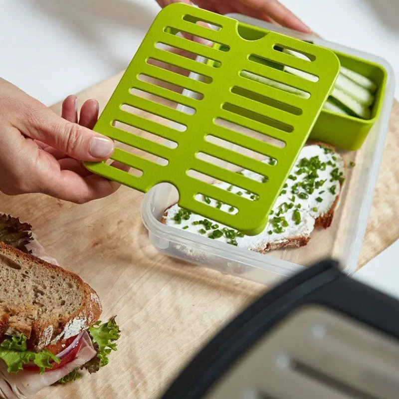 Lunch Box | Boites Et Saladiers-EMSA CLIP & Go Boite alimentaire rectangle Brunch Box 2 compartiments 1.2 L