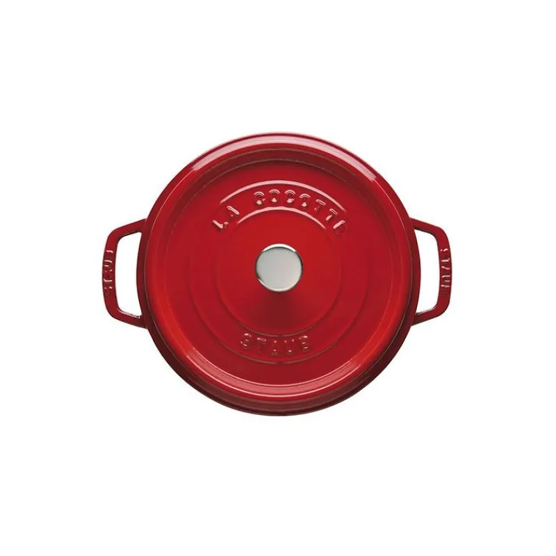 Cocottes Staub | Cocottes En Fonte Traditionnelle-STAUB Cocotte en fonte Emaillée Ronde ROUGE CERISE D24 3.79 L