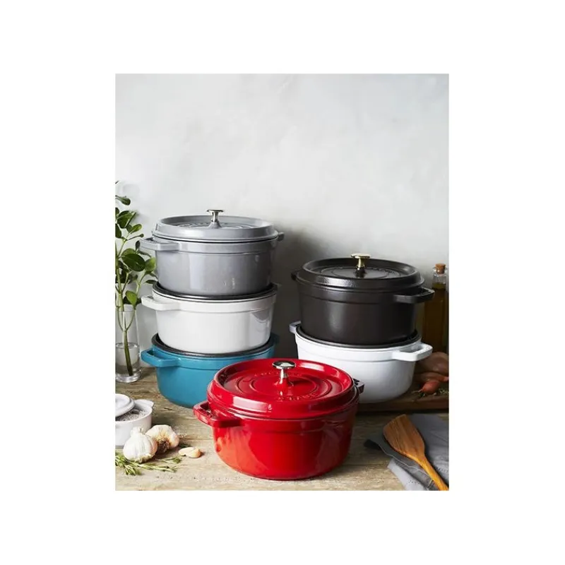 Cocottes Staub | Cocottes En Fonte Traditionnelle-STAUB Cocotte en fonte Emaillée Ronde ROUGE CERISE D24 3.79 L