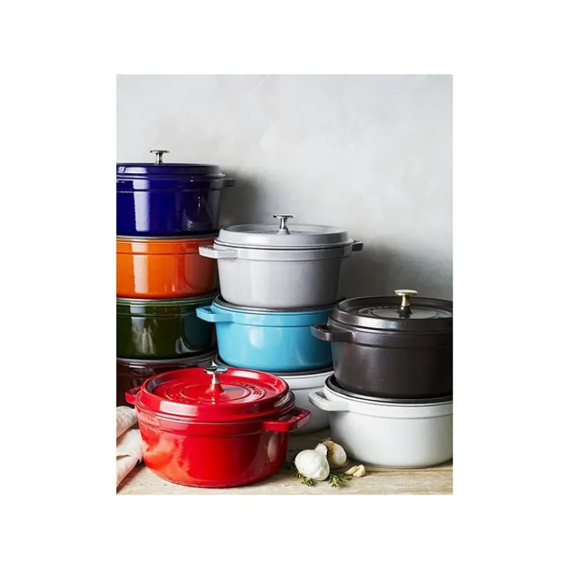 Cocottes Staub | Cocottes En Fonte Traditionnelle-STAUB Cocotte en fonte Emaillée Ronde ROUGE CERISE D24 3.79 L