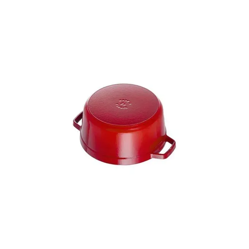 Cocottes Staub | Cocottes En Fonte Traditionnelle-STAUB Cocotte en fonte Emaillée Ronde ROUGE CERISE D26 5.25 L