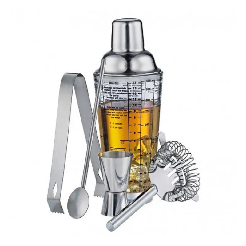 Shakers | Doseurs Alcool-cilio Coffret Apéritif Shaker Doseur Verre Mélangeur Inox