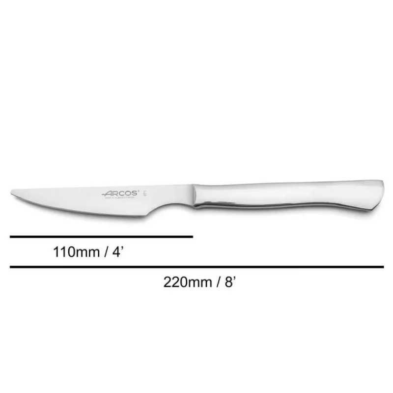 Couteaux À Steak-ARCOS Coffret Couteau à Steak 11 cm forgés lame lisse   - Les 6