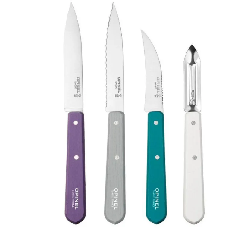Couteaux D'office | Coffrets Couteaux Cuisine-OPINEL Coffret Les Essentiels ART DECO  - office, universel, économe, bec oiseau -