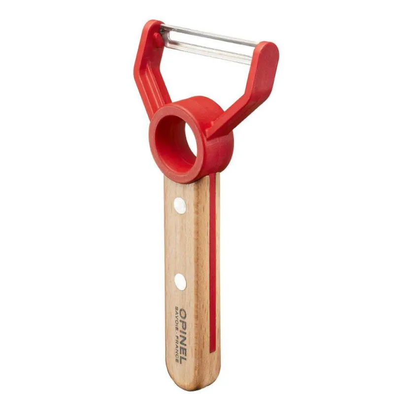 Coffrets Couteaux Cuisine-OPINEL Coffret Petit Chef pour Enfant - Eplucheur + Couteau Chef + Protège-doigts - ROUGE