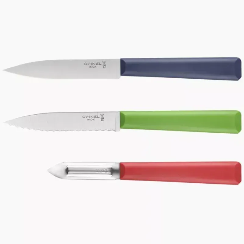 Couteaux D'office | Coffrets Couteaux Cuisine-OPINEL Coffret Trio Les Essentiels - office, cranté, économe -