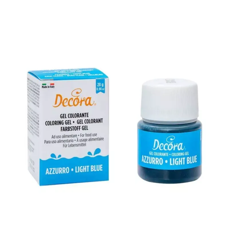 Colorants-Decora Colorant alimentaire Gel POT de 28 g  BLEU Clair