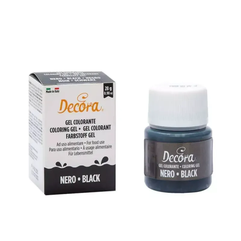 Colorants-Decora Colorant alimentaire Gel POT de 28 g NOIR