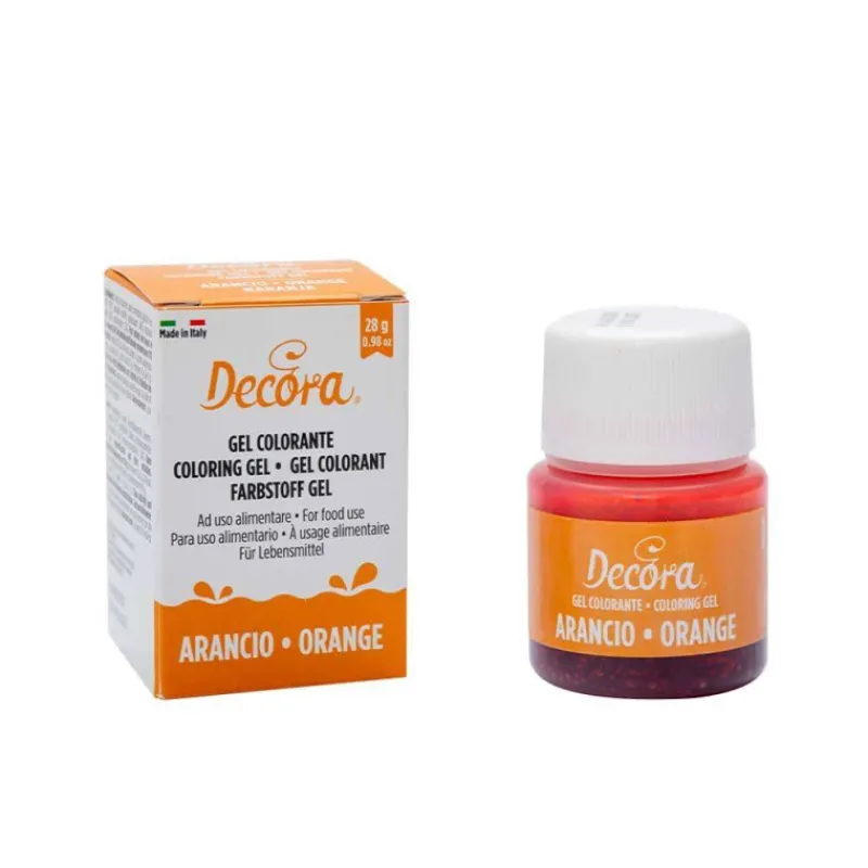 Colorants-Decora Colorant alimentaire Gel POT de 28 g ORANGE