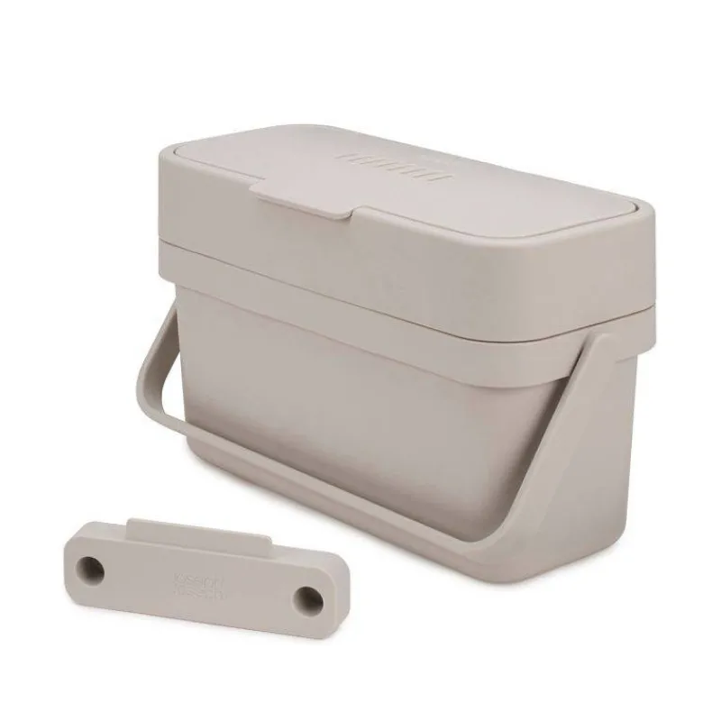 Poubelles De Tri Sélectif | Compost-Joseph Joseph COMPO Poubelle de cuisine Tri Sélectif Seau à compost 4 L Blanc pierre