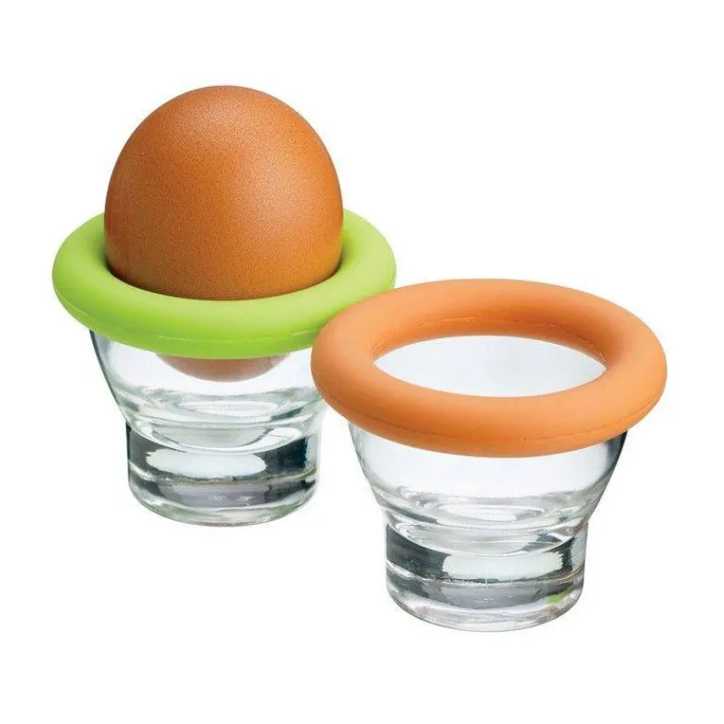 Coquetiers-Kitchen Craft Coquetier Verre et Silicone  Colour Works coloris variés