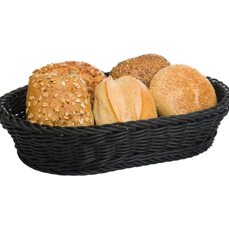 Corbeilles À Pain | Corbeilles-WESTMARK Corbeille à Pain Fruits tressé ovale 32 x 23 x 7 Noir