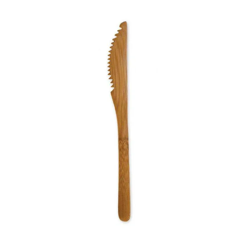 Vaisselle Incassable | Couverts Nomades-La Casserolerie Couteau à dents en bambou Pique Nique Enfant Totally Bamboo SC