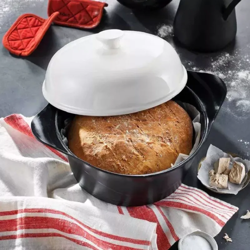 L'incroyable Cocotte Cookut | Cocottes En Fonte Aluminium-COOKUT Couvercle Dôme à Pain en céramique pour L´incroyable Cocotte 24 cm