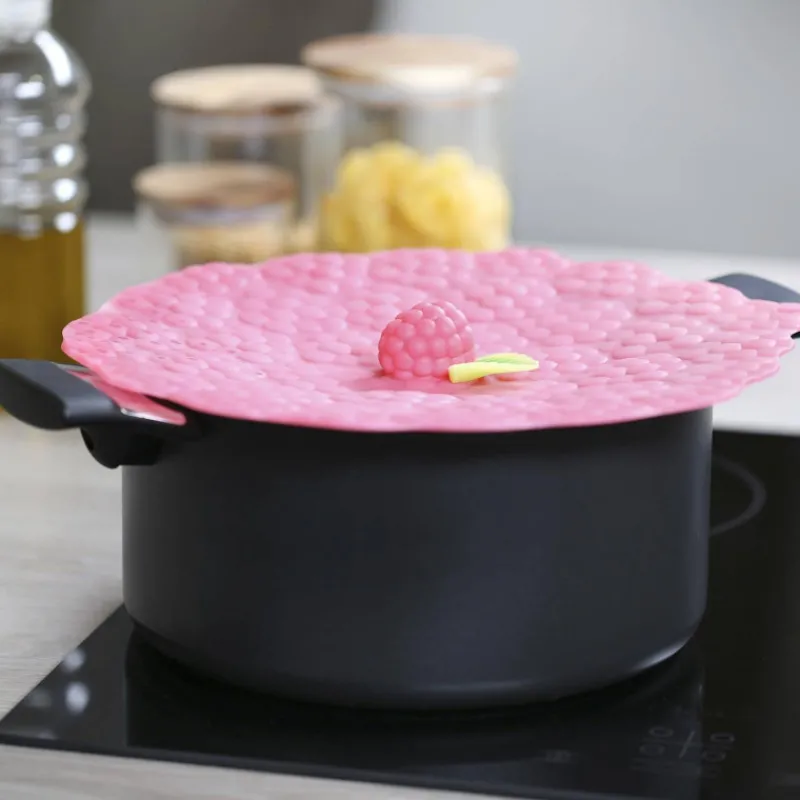 Couvercles En Silicone-Charles VIANCIN Couvercle en silicone Framboise D28