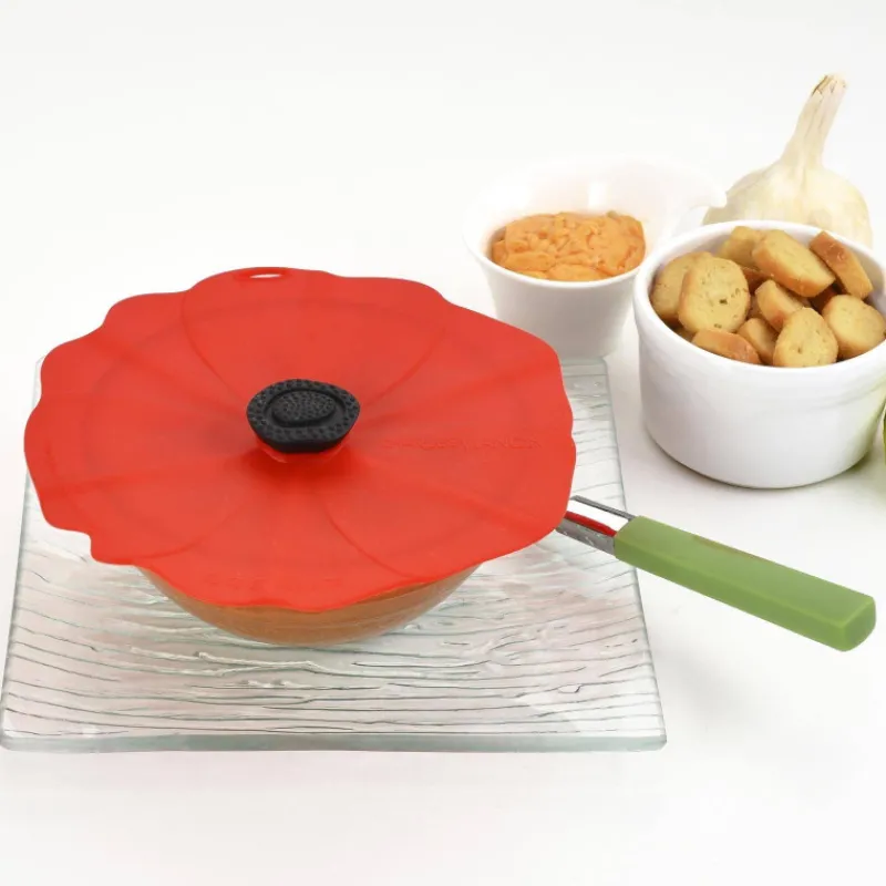 Couvercles En Silicone-Charles VIANCIN Couvercle en silicone Poppy D15