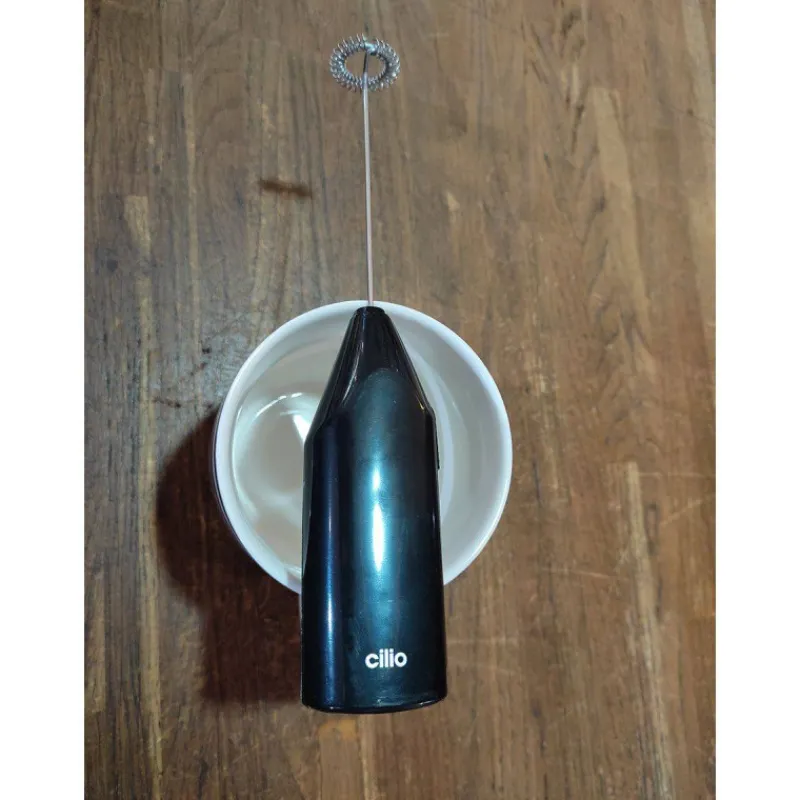 Chocolatière-cilio CREMOSO Mousseur à lait électrique Aerolatte Mini fouet émulsionneur Noir