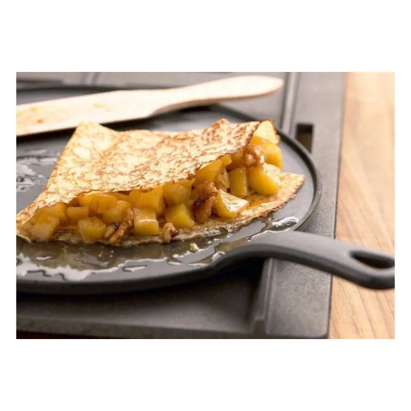 Crêpes | Poêles À Crêpes-CHASSEUR CREPIERE Bretonne à petit rebord Poêle à Crêpes en Fonte émaillée D30