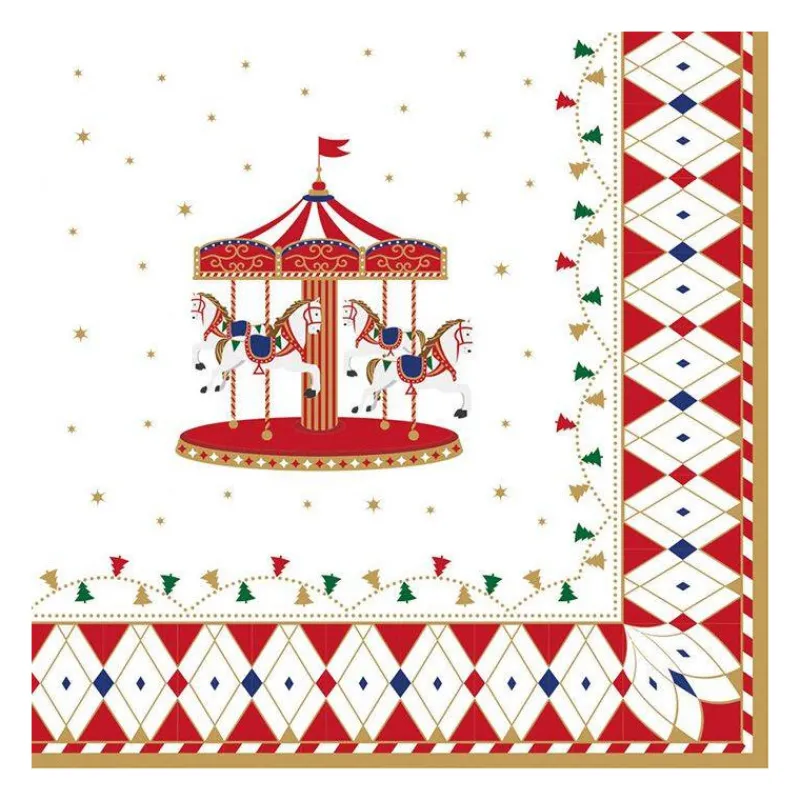Les Serviettes De Table Papier-Easy Life CRISTMAS WONDERLAND Paquet de 20 serviettes de table décorées