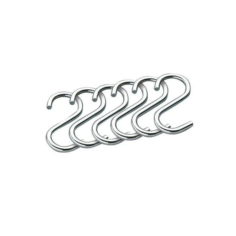 Barres À Ustensiles-KUCHENPROFI Crochet ´S´  Chromé pour support de cuisine (x6)