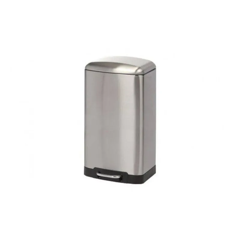 Poubelles À Pédale-DUETT CUBO  Poubelle de cuisine rectangulaire à pédale 30 L Inox