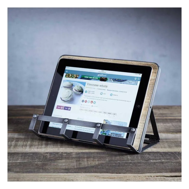 Lutrins-Kitchen Craft Cuisine Industrielle Lutrin Porte livres de recettes Tablette en bois KitchenCraft