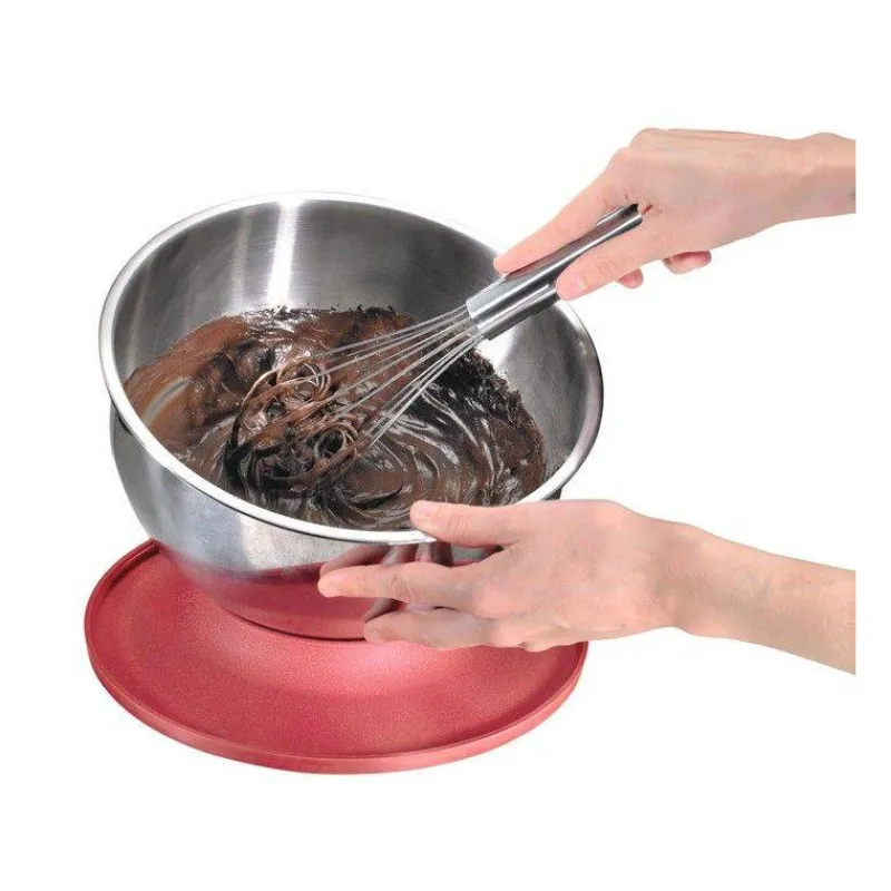 Culs De Poule Pâtisserie | Culs De Poule-YooCook Cul de Poule Inox D24 + Couvercle Base Antidérapante Taupe