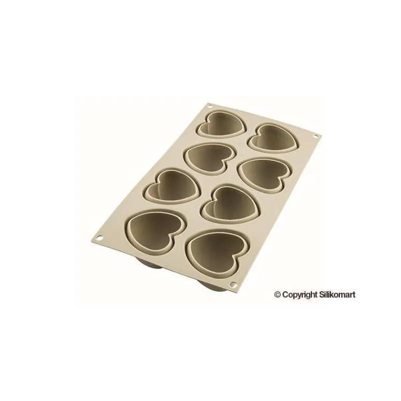 Thème Saint Valentin | Moules Silikomart-SilikoMart CUORICINO Mini Moule Coeur en silicone 3Design    SC