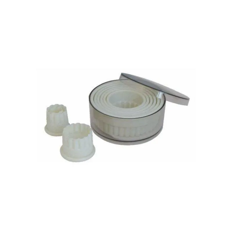 Emportes Pièces Ronds-De Buyer Découpoirs Les 9 Ronds cannelés plastiques - 2 à 10 cm H 3.5 cm