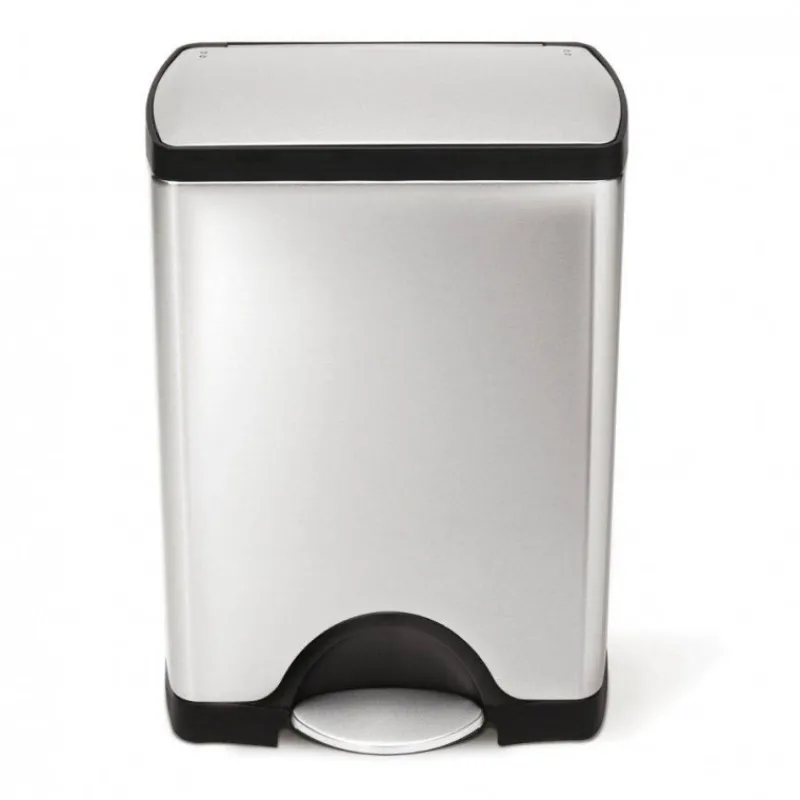 Poubelles À Pédale-simplehuman DELUXE Poubelle de cuisine rectangulaire 38L INOX