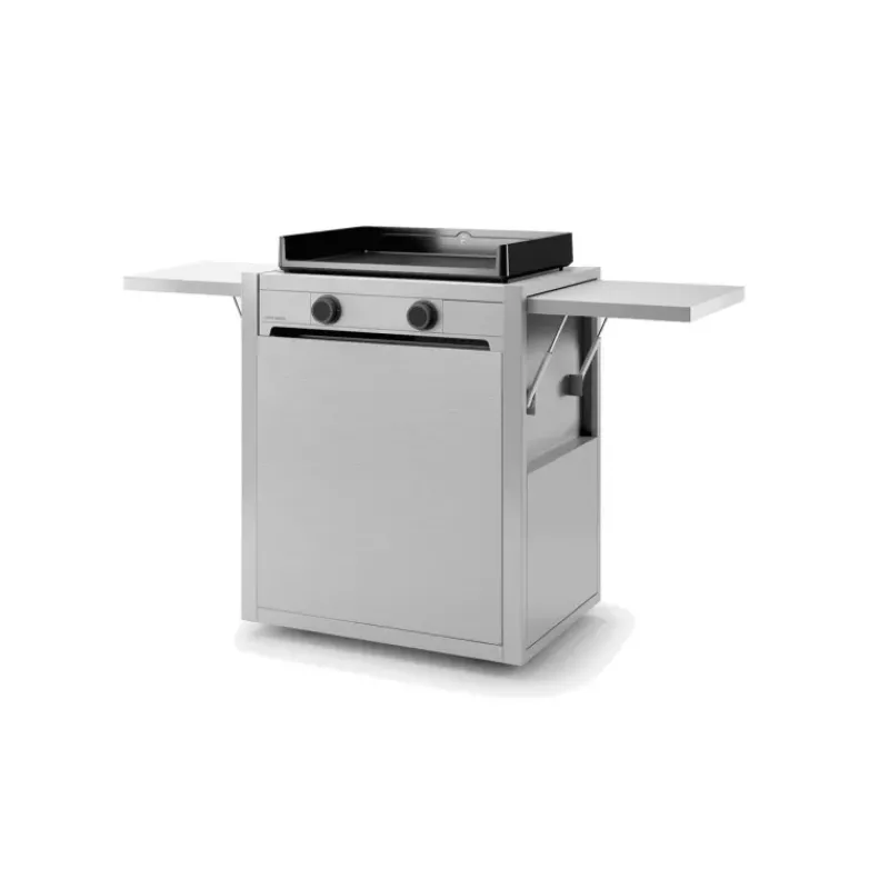 Dessertes Roulantes | Chariots Pour Plancha-FORGE ADOUR Desserte de cuisine Chariot fermé MODERN plancha Inox 60