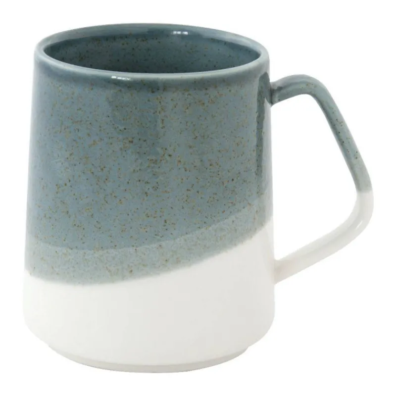 Mugs-Easy Life DOUBLE Mug en porcelaine Easylife Bleu/Vert et Blanc 38 cl