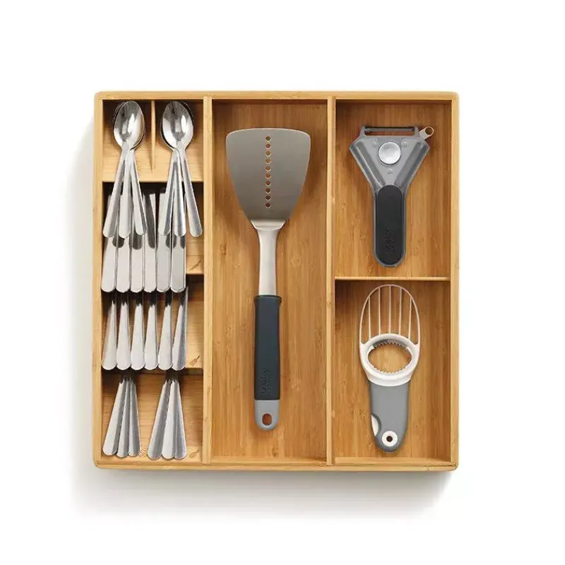 Rangement Pour Placards Tiroirs-Joseph Joseph Drawer Store Bamboo Range couverts et ustensiles pour tiroir